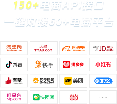 不限平台、不限店铺免费试用15天接口支持的电商平台